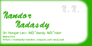 nandor nadasdy business card